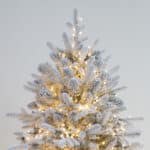 Silver Snowscape Christmas Tree side view