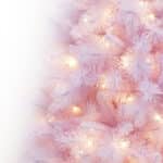 Whimsical Pink Christmas Tree branch detail