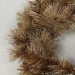 Golden Festive Christmas Wreath side view