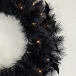 Noctura Bat Christmas Wreath side view