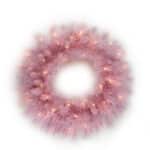 Whimsical Pink Christmas Wreath full view
